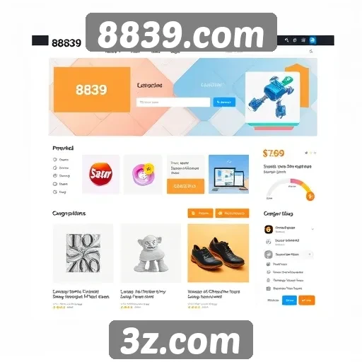 Análise da interface do usuário do site 8839.com